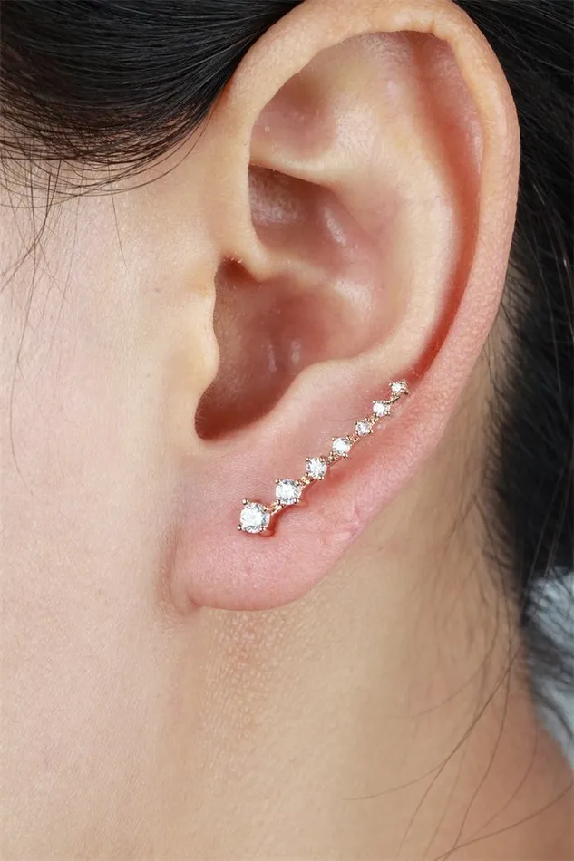 Gold Color Meteor Star Stud Earrings For Women sparklingselections Earrings