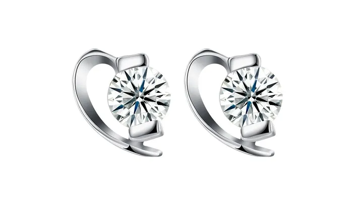 Women Sterling Silver Stud Shining Earring sparklingselections Earrings