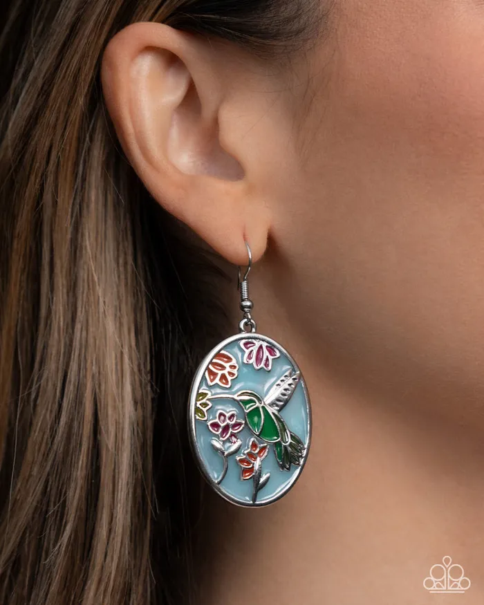 Paparazzi Accessories Earrings Hummingbird Havent Blue Earrings Jewelry by Bretta