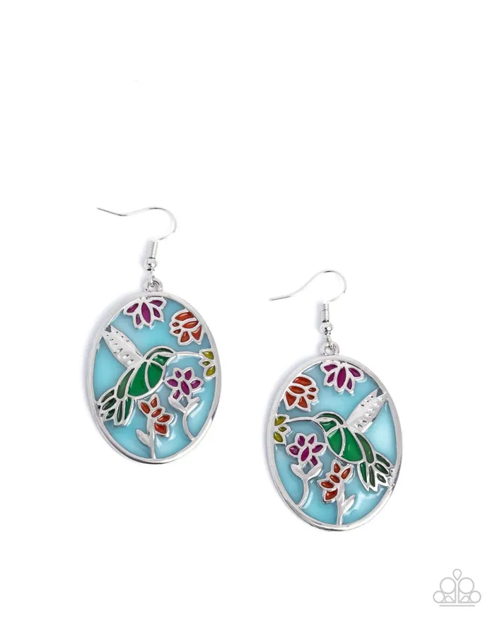 Paparazzi Accessories Earrings Hummingbird Havent Blue Earrings Jewelry by Bretta